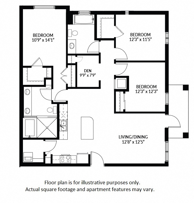 C3 - BW(1) Floor Plan at Windsor at Delray Beach, Florida, 33483